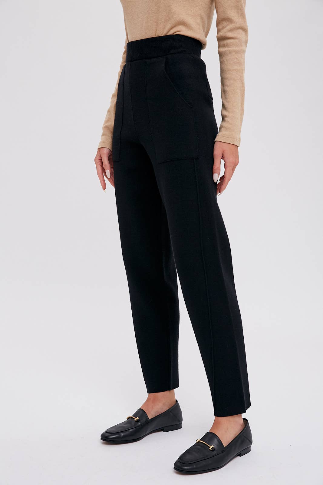 Bluivy - Knitted Jogger Pants - Black