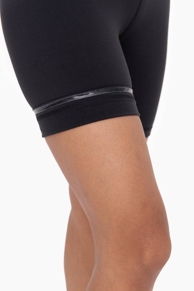 Mono B - Lycra-Blend Essential Sweetheart Back Biker Shorts