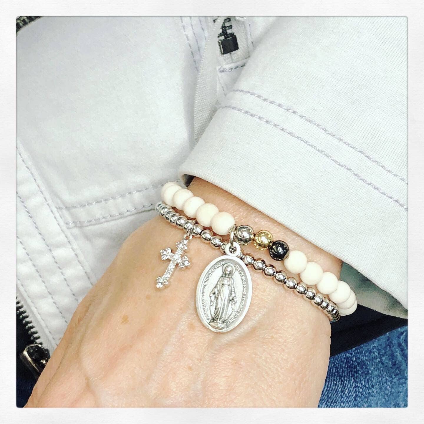 Love, Lisa - Mary's Diamond Cross Bracelet