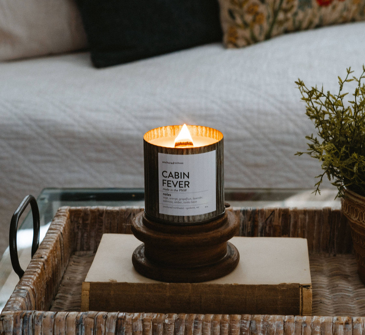 Anchored Northwest - Mistletoe Kisses Wood Wick Rustic Farmhouse Soy Candle