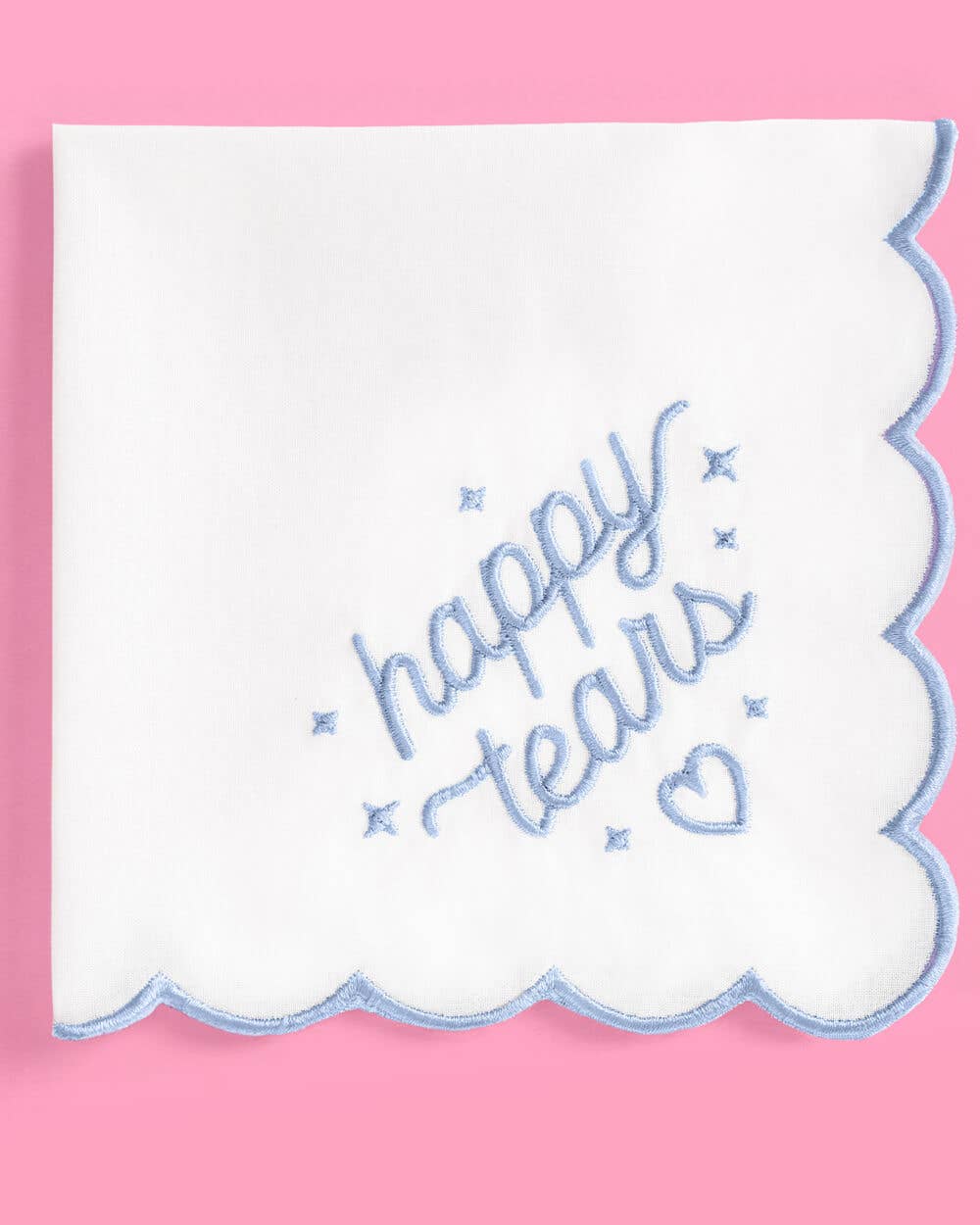 xo, Fetti - Happy Tears Embroidered Handkerchief