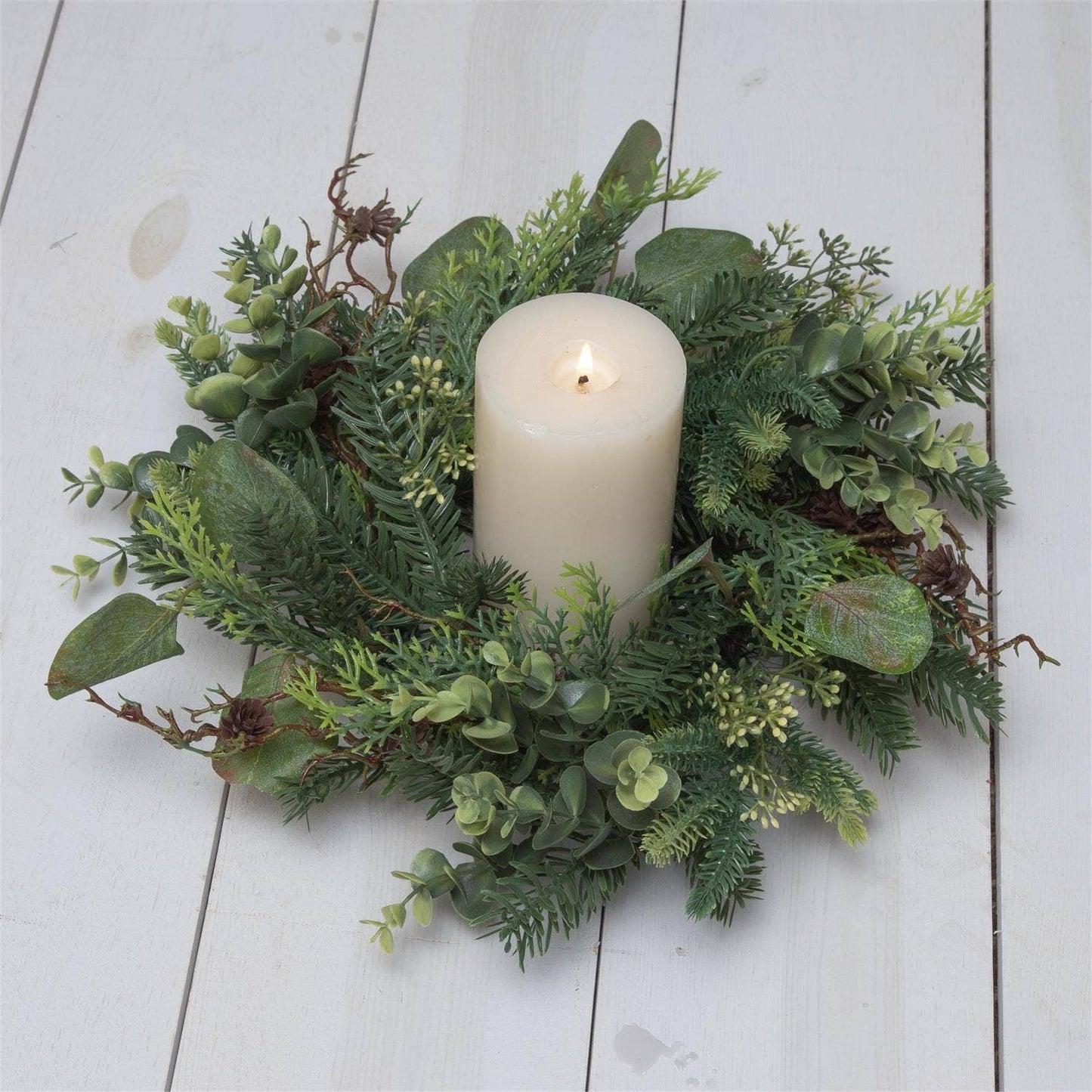 Audrey's - Candle Ring - Mixed Winter Greens (PC)