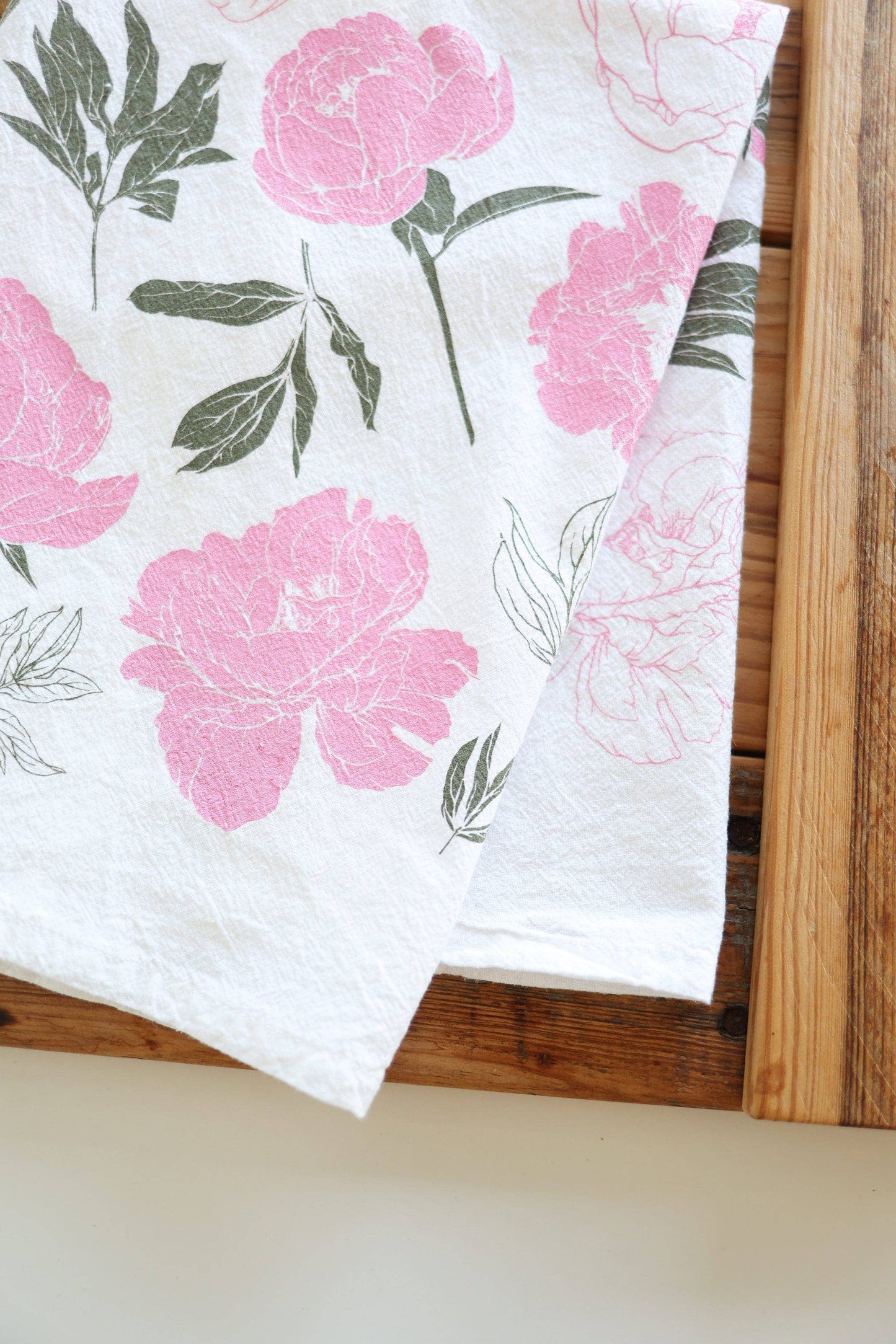 Highland Ridge | Handmade Home Decor - Peony Tea Towel