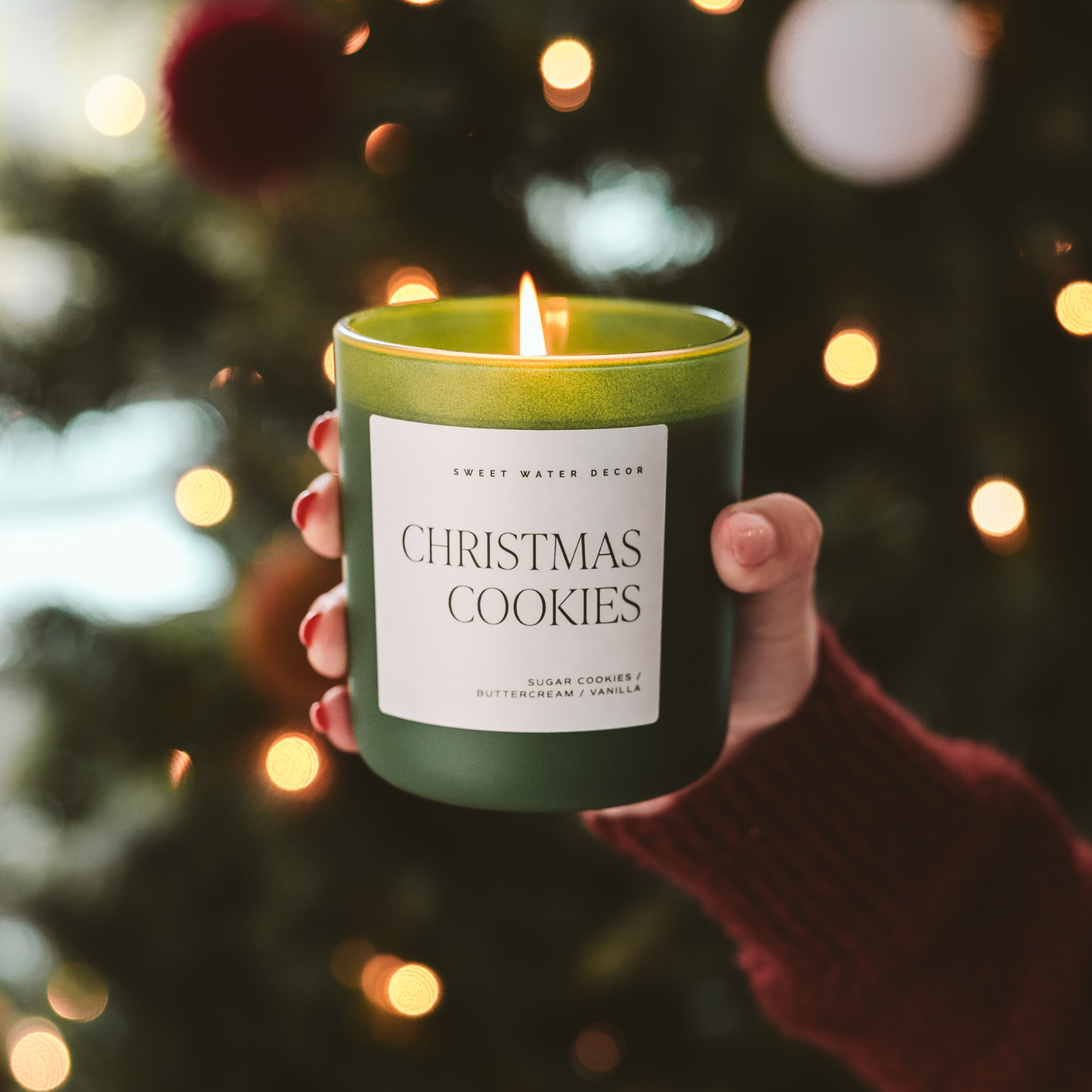 Sweet Water Decor - Christmas Cookies Soy Candle, Matte Jar - 15 oz