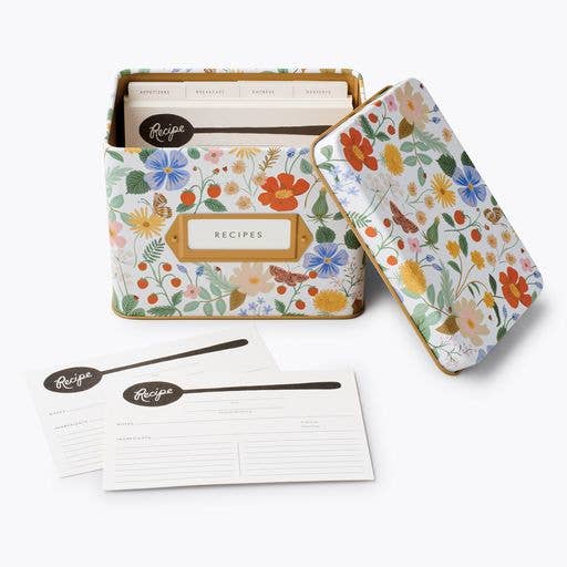 Rifle Paper Co. - Strawberry Fields Tin Recipe Box