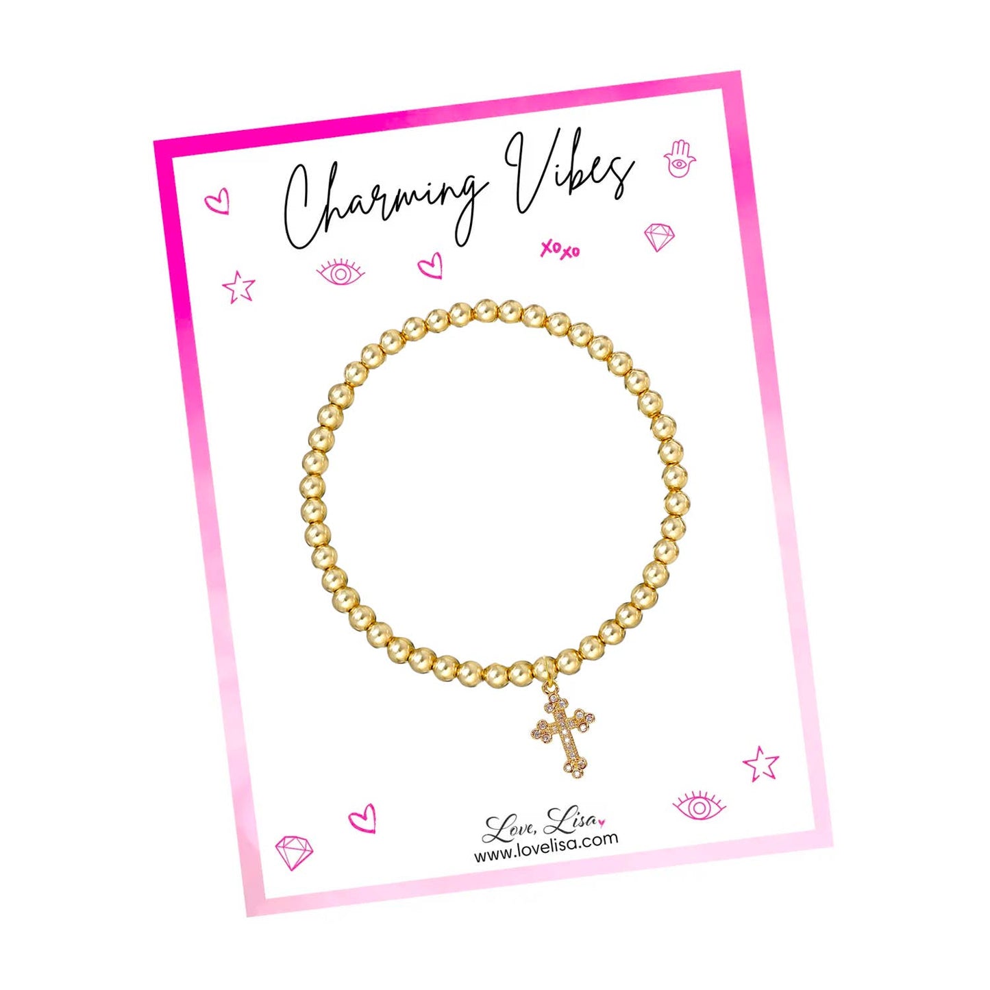Love, Lisa - Mary's Diamond Cross Bracelet