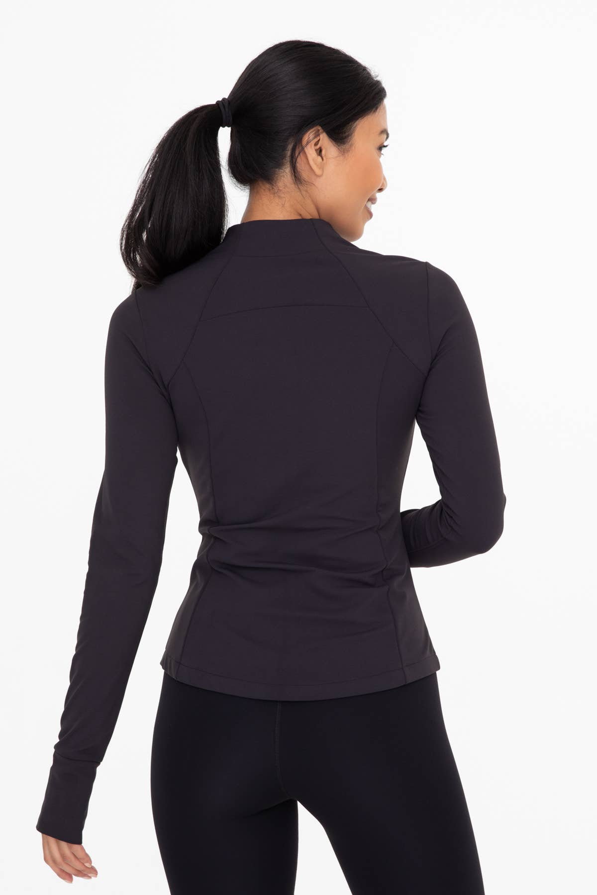 Mono B - Fleece Lined Slim Fit Acitve Jacket - Black