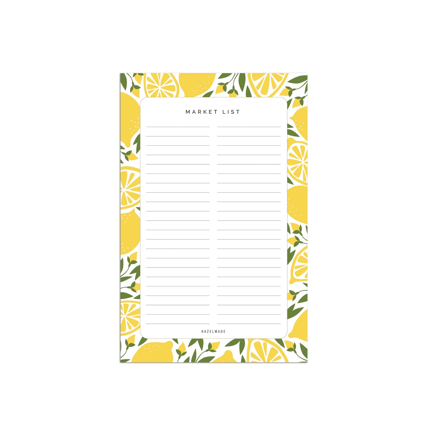 HAZELMADE - Lemons Market List Notepad
