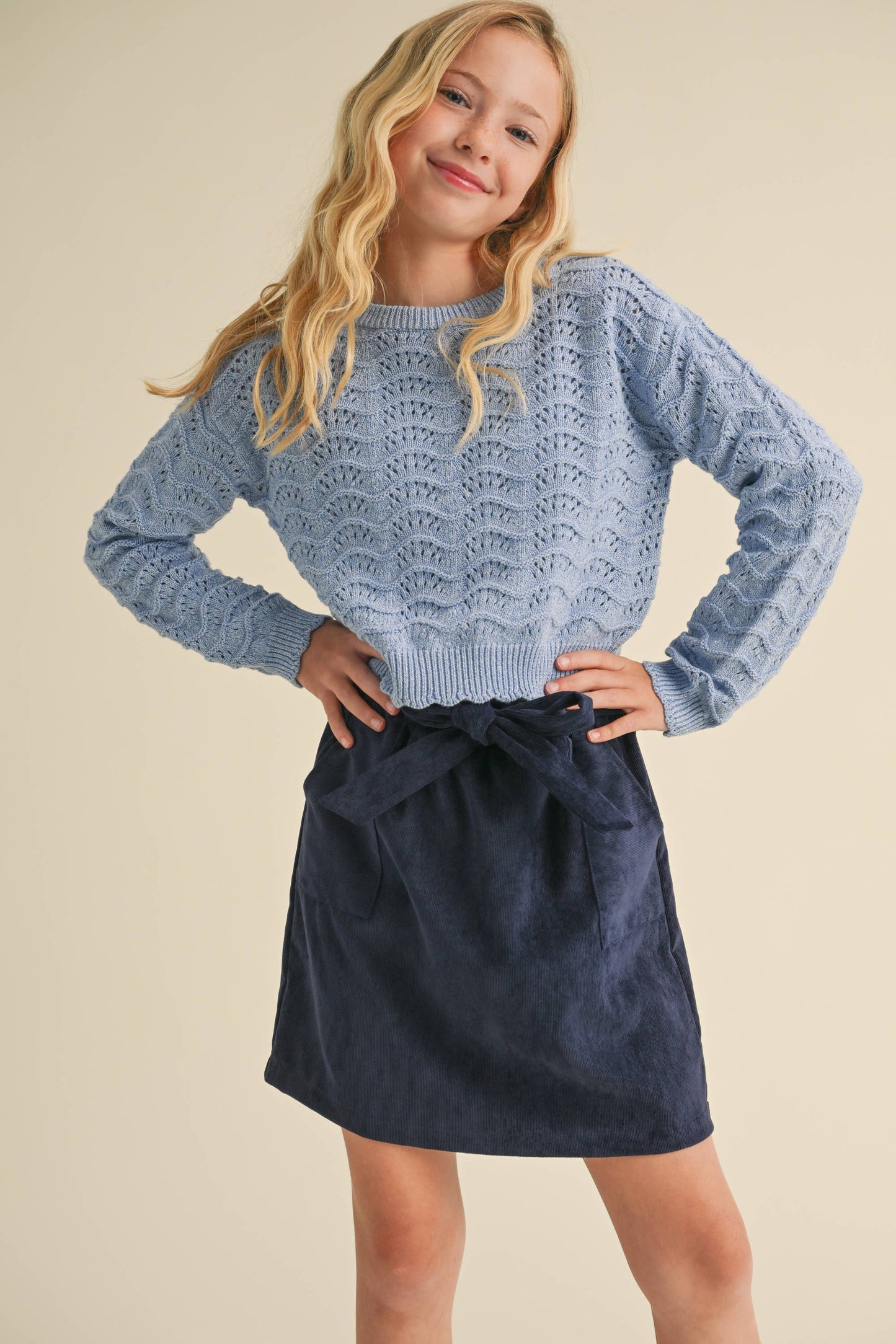 Heart and Arrow - Tween Girls Wavy Sweater