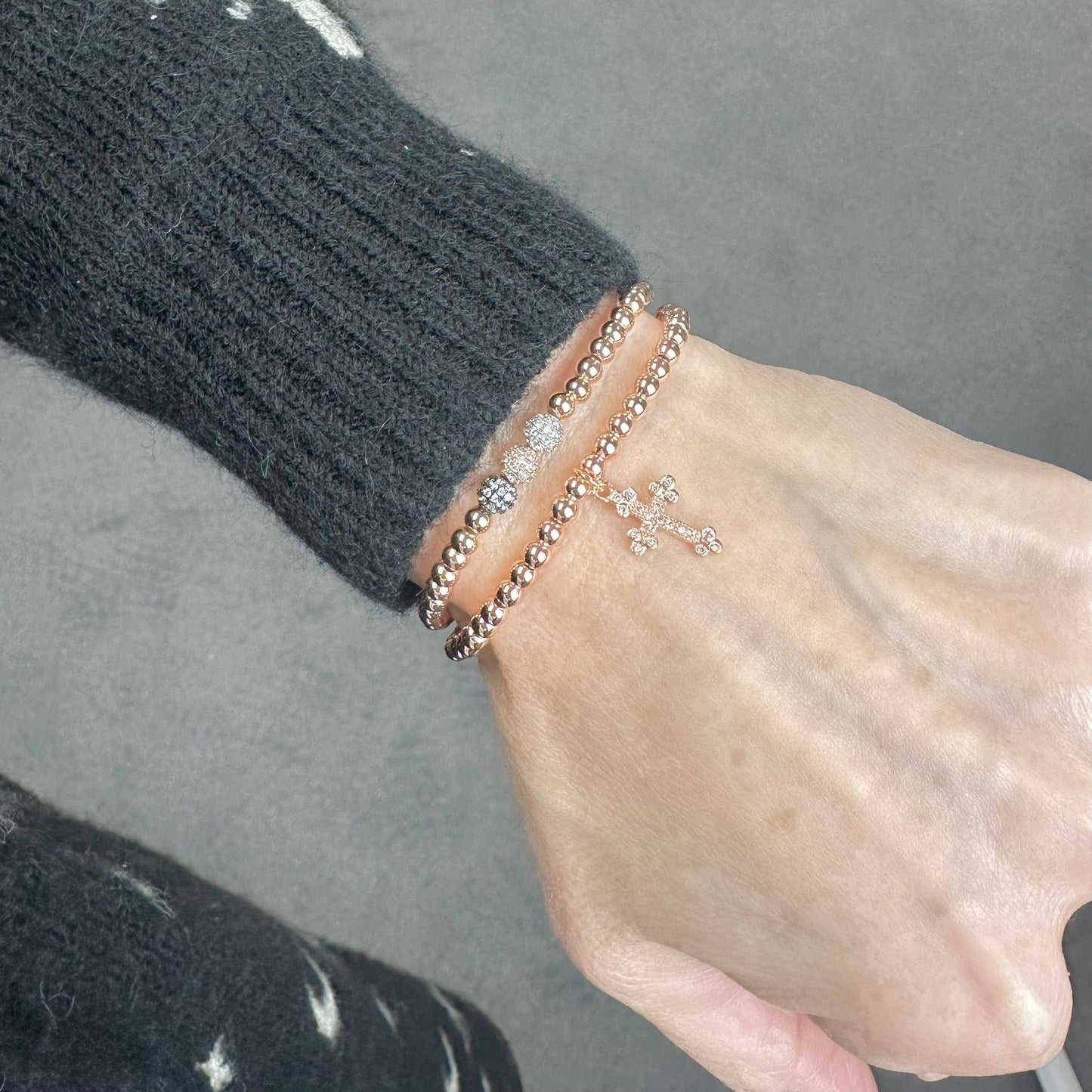 Love, Lisa - Mary's Diamond Cross Bracelet