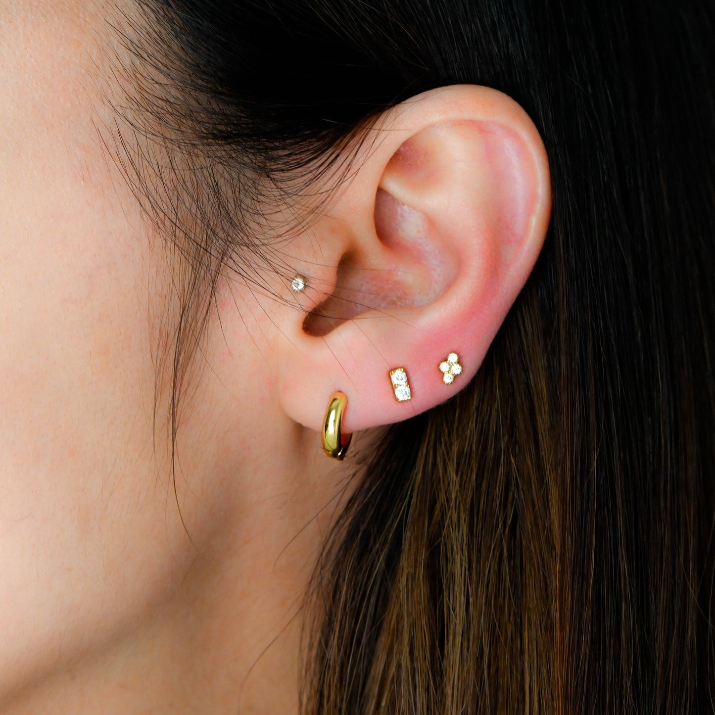 Sami Jewels - Minimalist Huggie Hoops - Gold