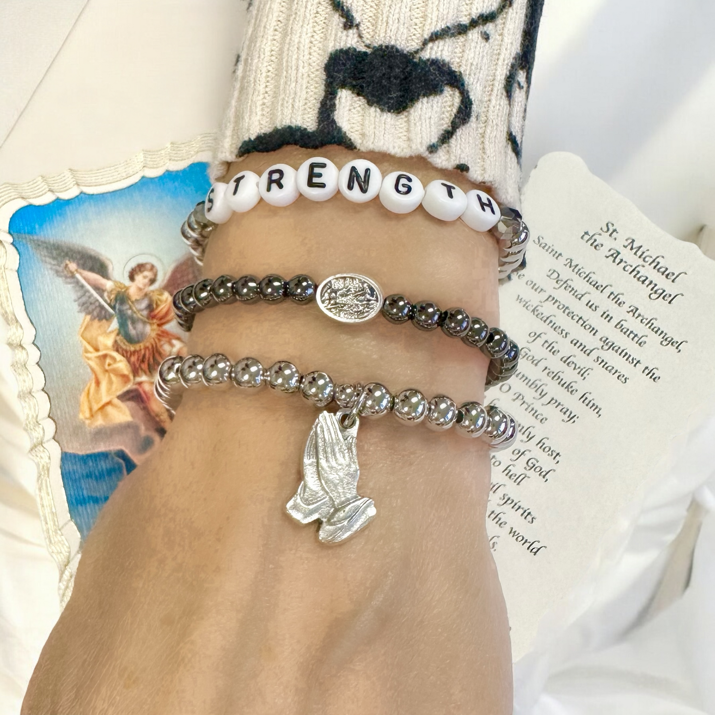 Love, Lisa - Subliminal Saint Michael The Archangel Stretch Bracelet