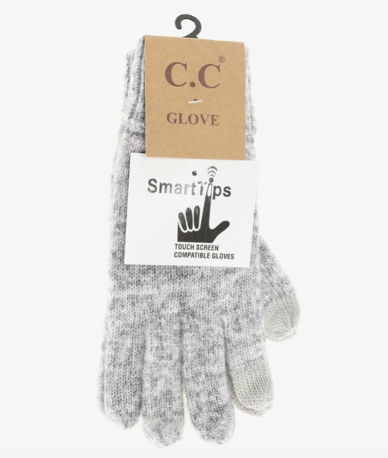 C.C - Soft Ribbed Knit Gloves