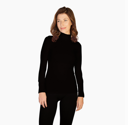 Skinnytees - Mock Neck Turtleneck - Black