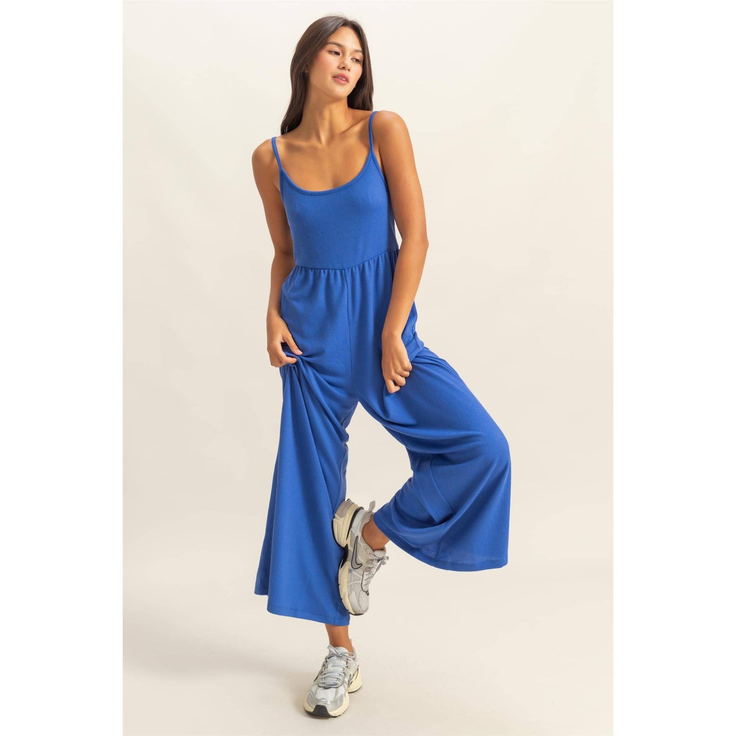 HYFVE - DZ25A984-Scoop Neck Sleeveless Wide Leg Jumpsuit