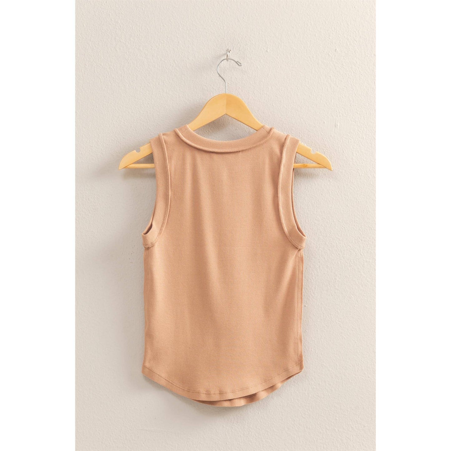 HYFVE - DZ25C058-Round Neck Ribbed Tank Top