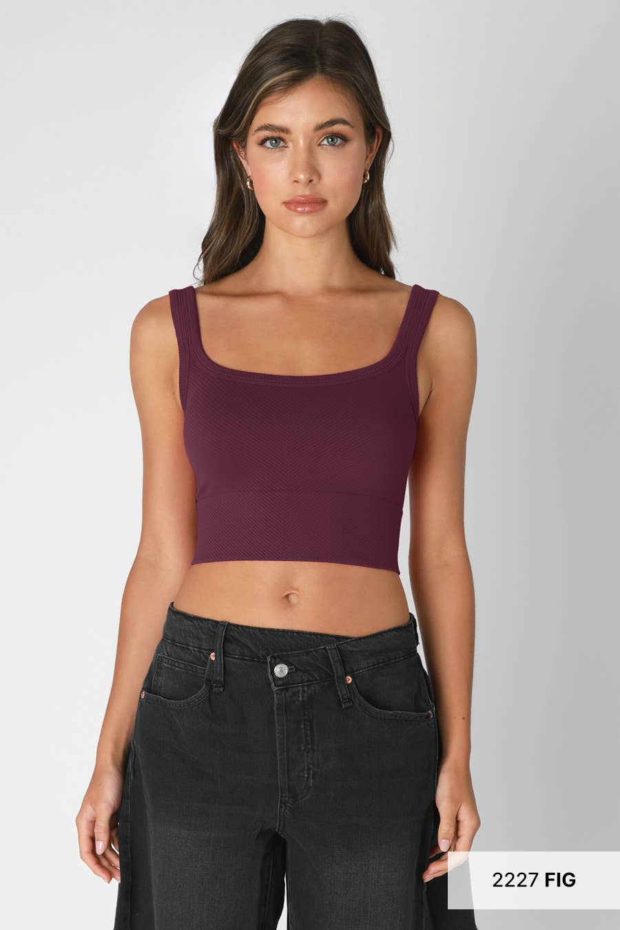 NIKIBIKI - NS7801 - Chevron Ribbed Crop Top