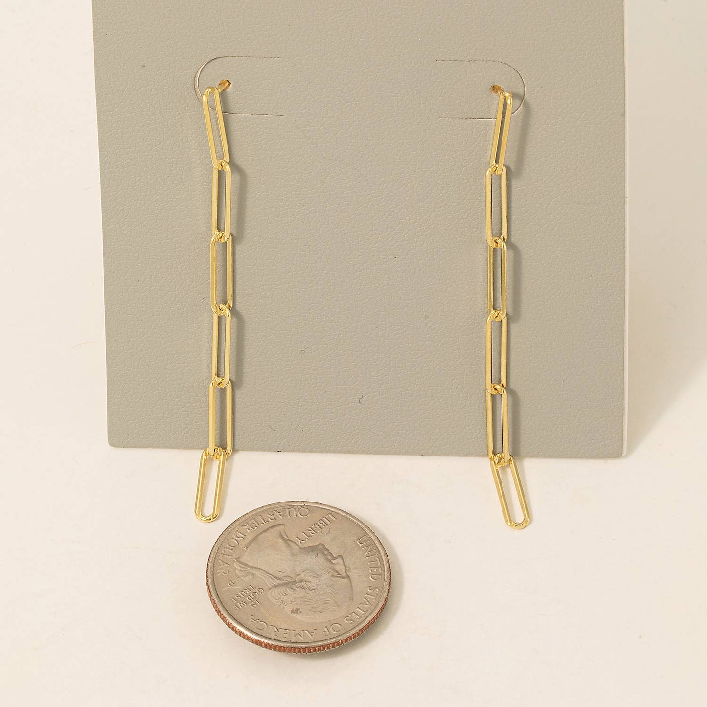 Fame Accessories - Sterling Silver Oval Chain Dangle Earrings