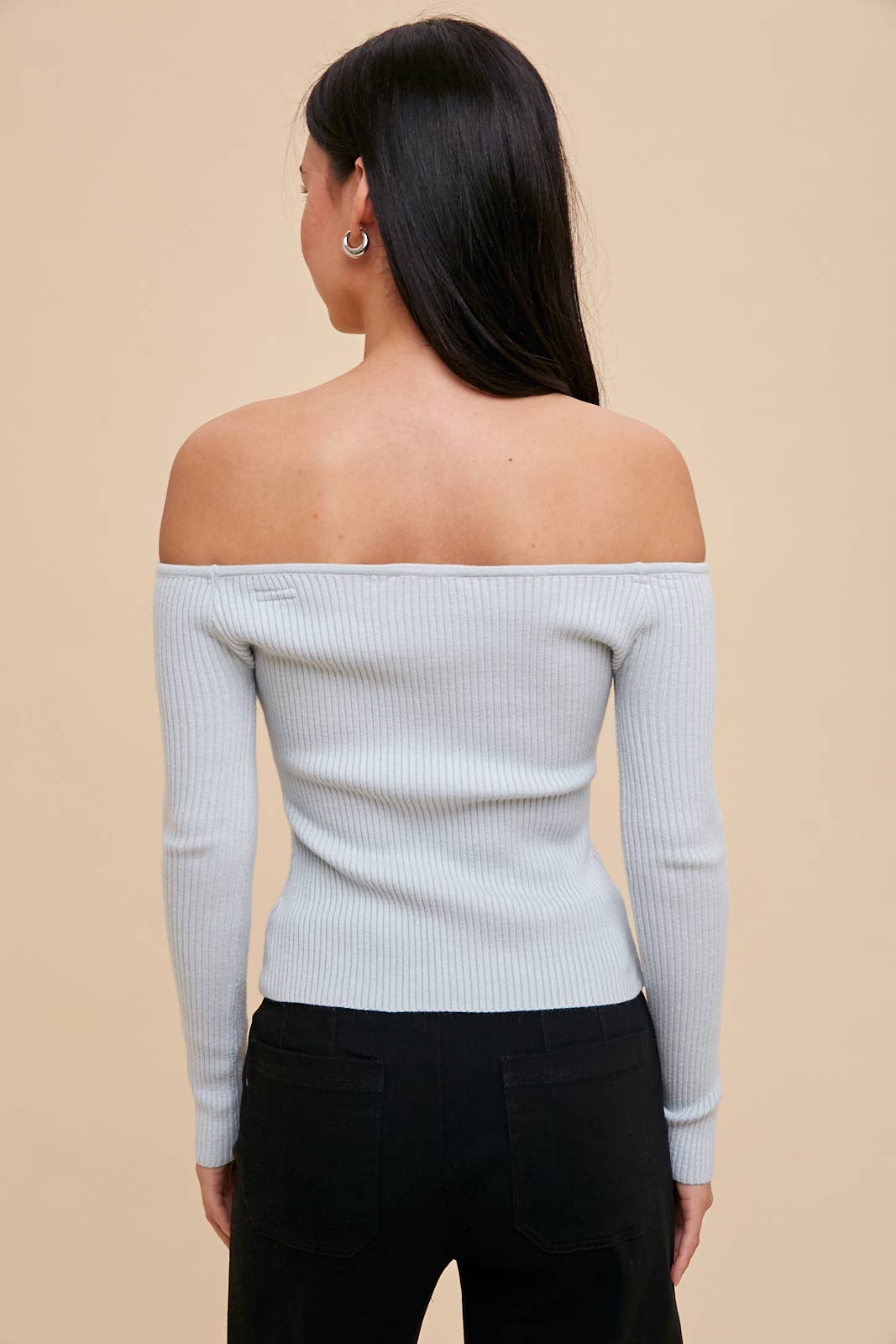 In Loom - Ribbed Off the Shoulder Knit Top