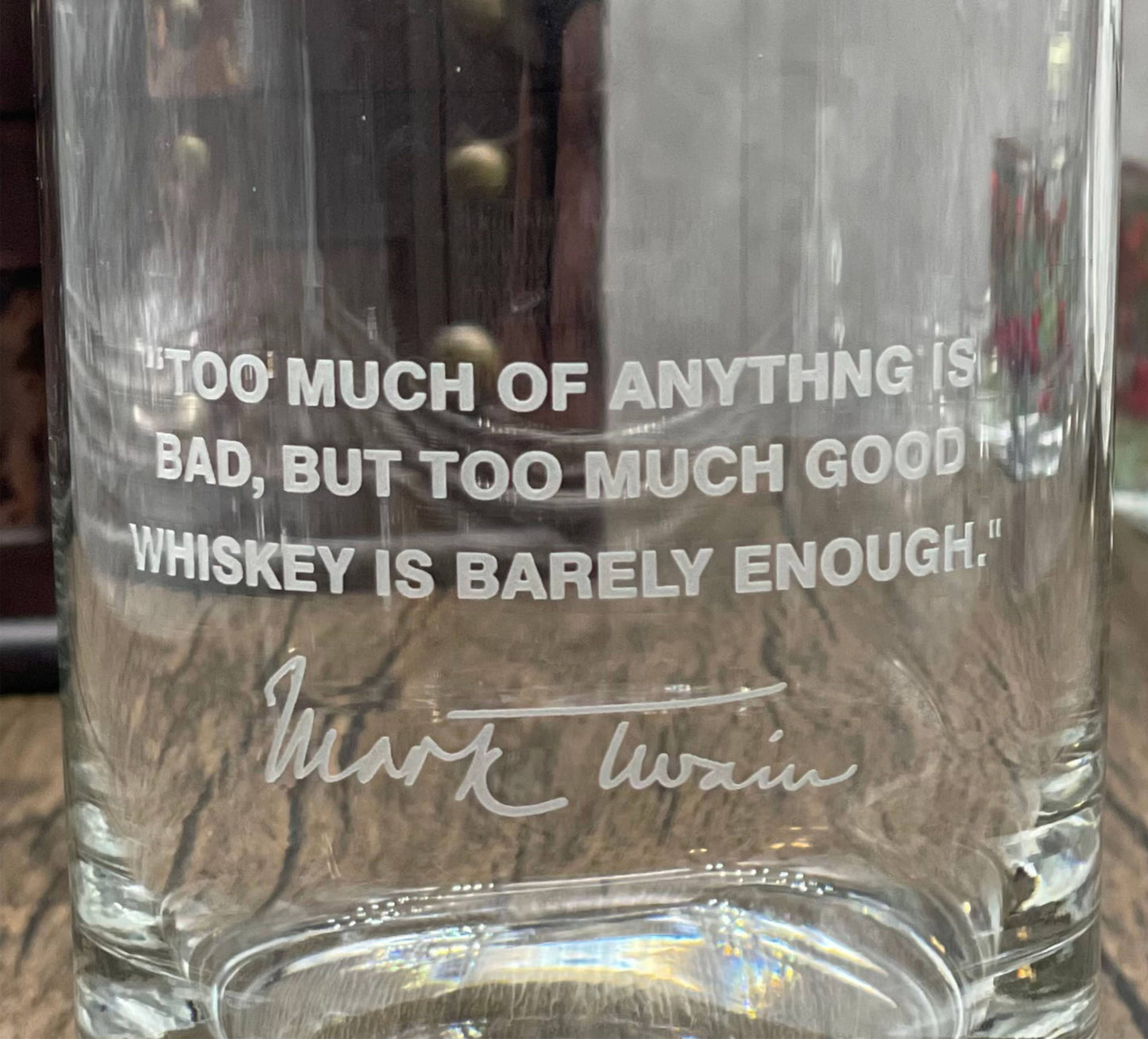 A to Z Imaging and Design - Mark Twain Quote Glass