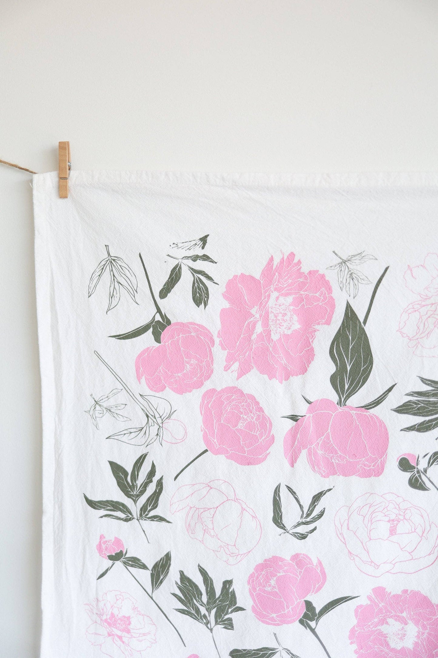 Highland Ridge | Handmade Home Decor - Peony Tea Towel