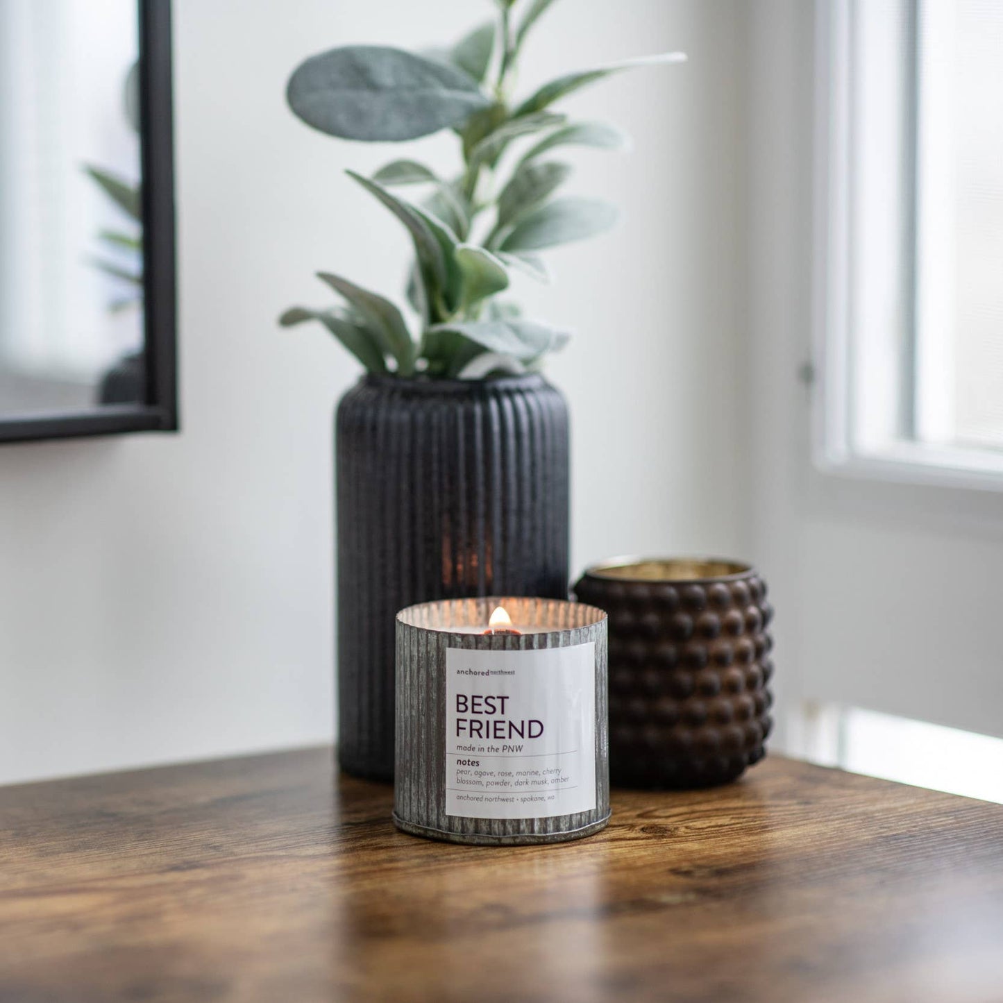 Anchored Northwest - Mistletoe Kisses Wood Wick Rustic Farmhouse Soy Candle