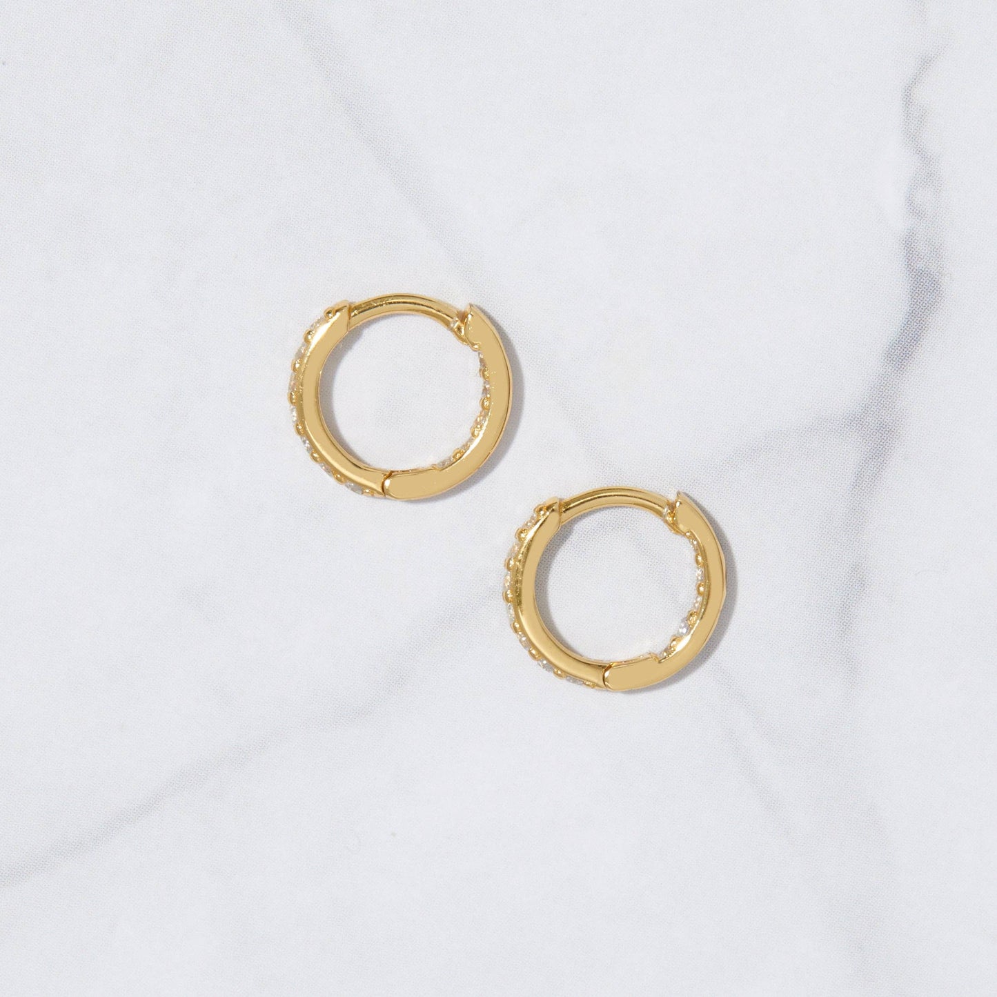 Sami Jewels - In & Out Studded Huggies - Gold