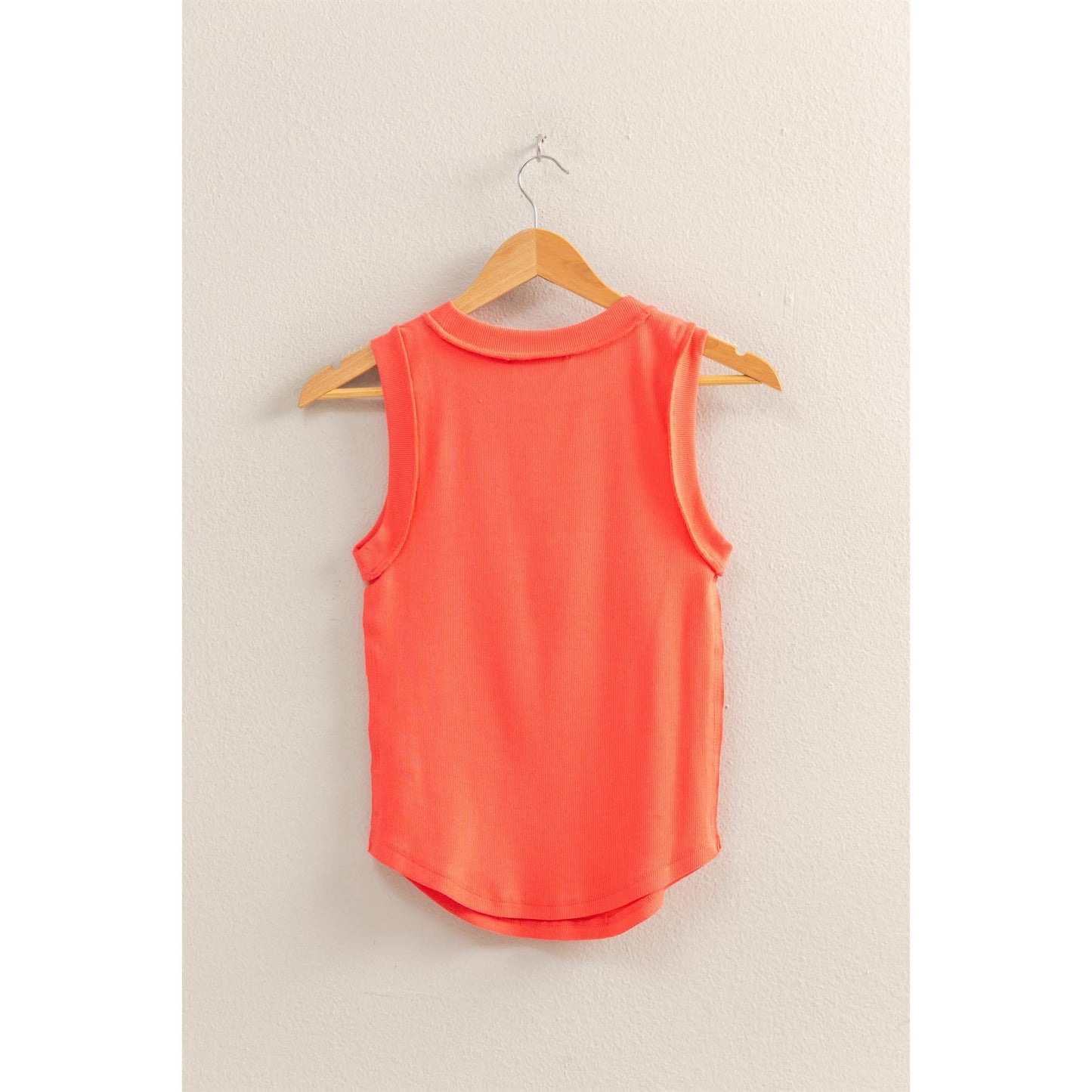 HYFVE - DZ25C058-Round Neck Ribbed Tank Top