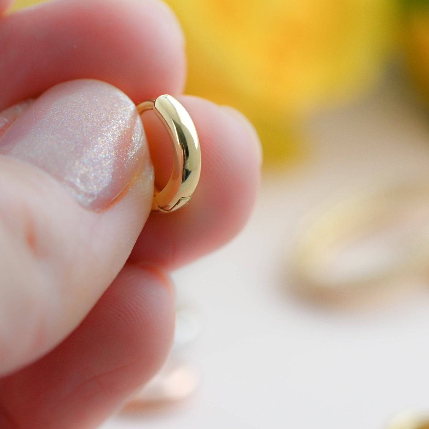 Sami Jewels - Minimalist Huggie Hoops - Gold