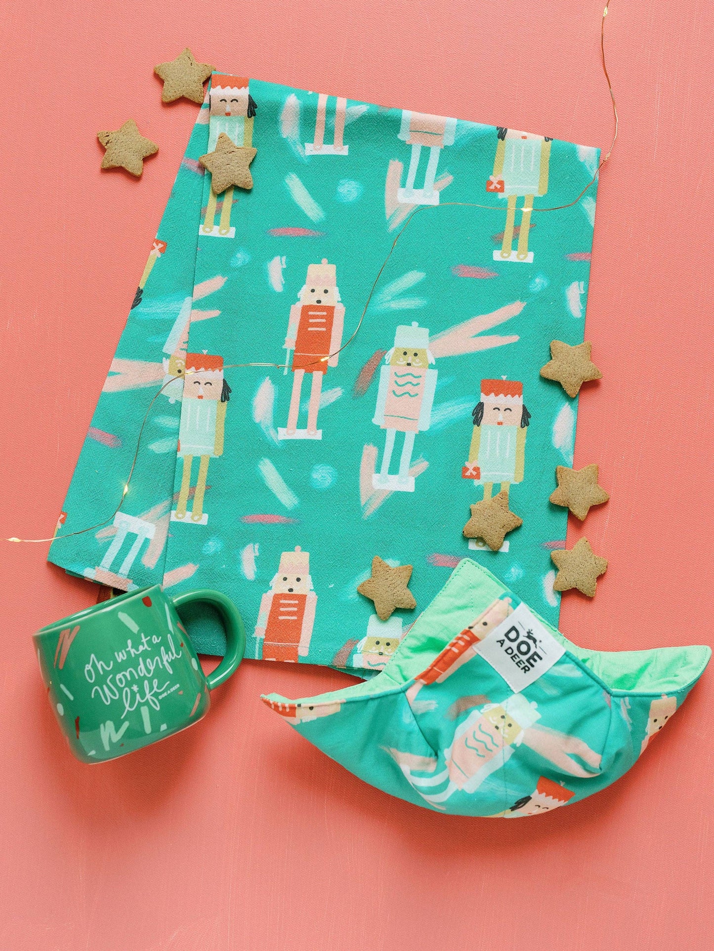 Doe A Deer - Nutcracker | Holiday Full Pattern Towel