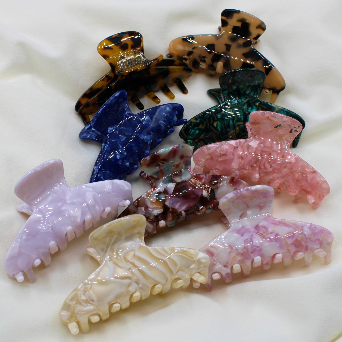 Love Attack - Izumi Cellulose Acetate Hair Claw Clips: Burgundy