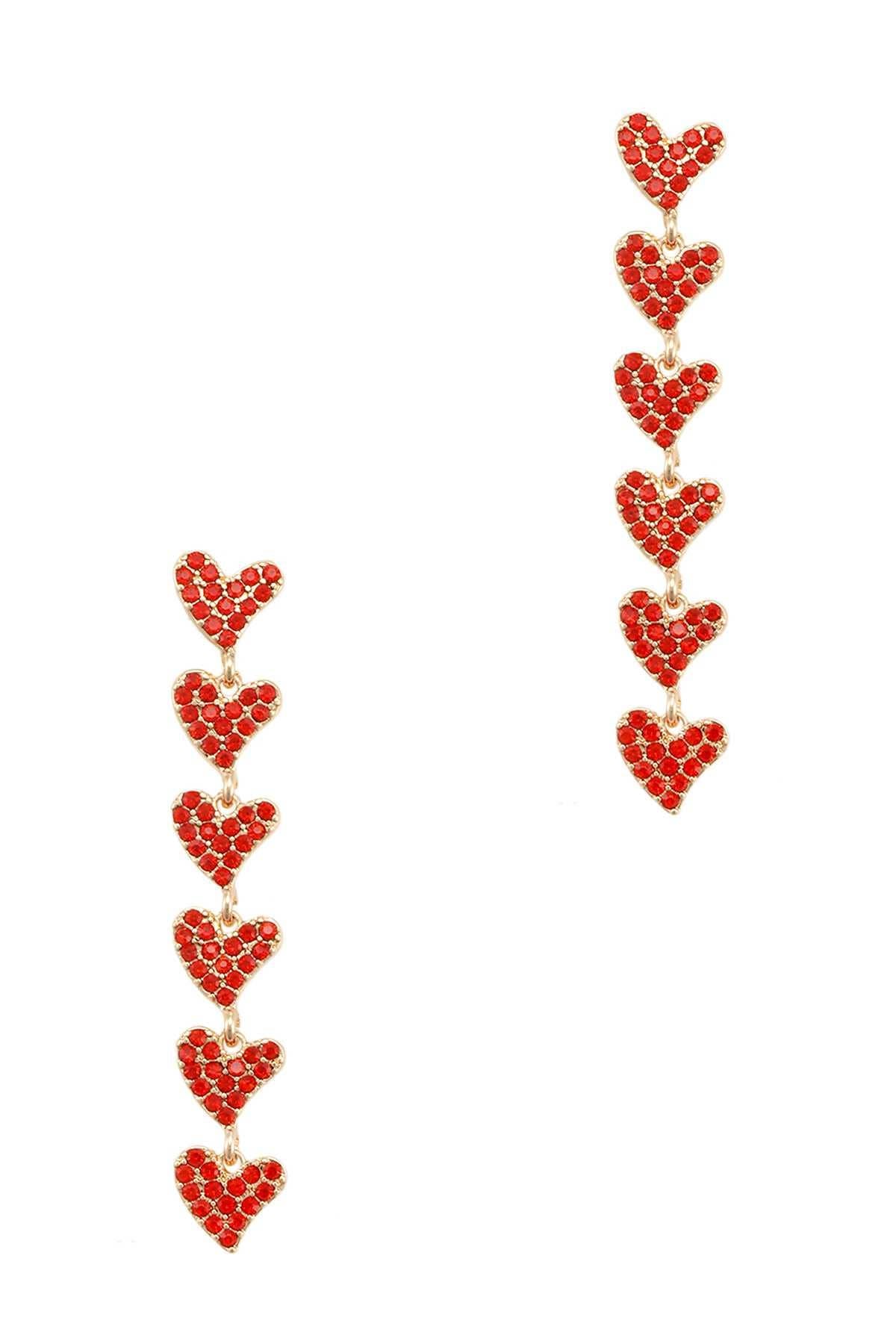 anbfashion - Heart Drop Stud Earring