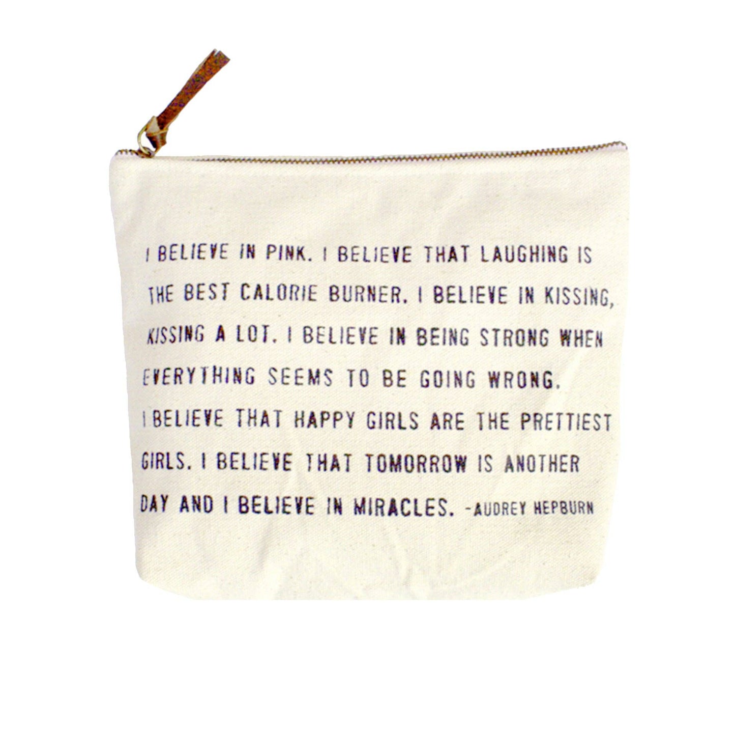Sugarboo & Co - I Believe In Pink Canvas Zip Bag