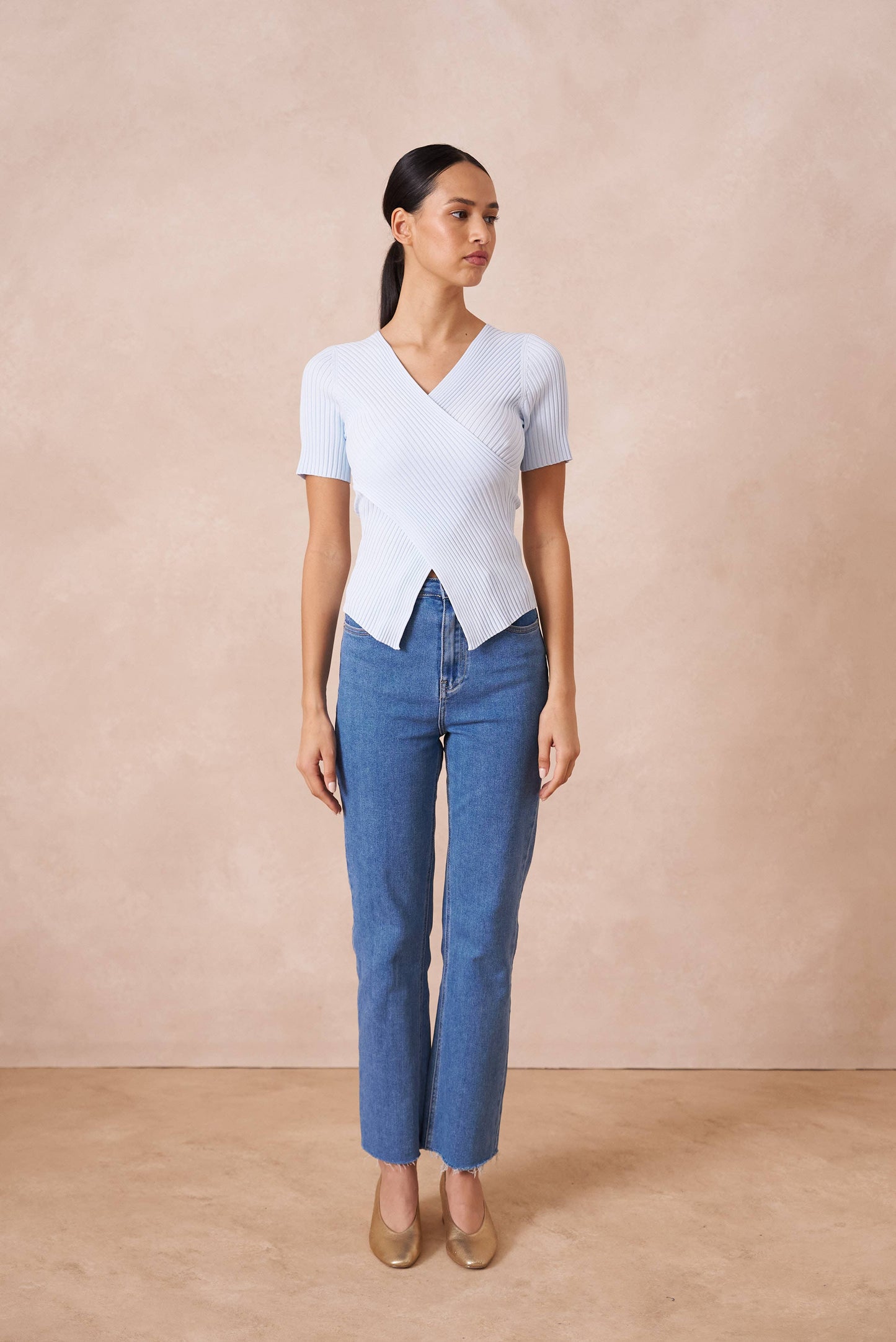 Choklate Paris - Ribbed Knit Top - White