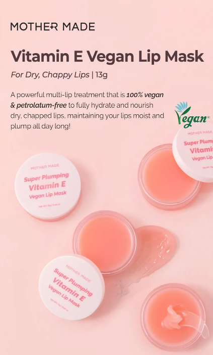 Best Beauty Group - MOTHER MADE Super Plumping Vitamin E Vegan Lip Mask Balm