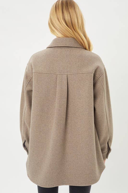Vanilla Monkey - Fleece Oversized Jacket - Oatmeal