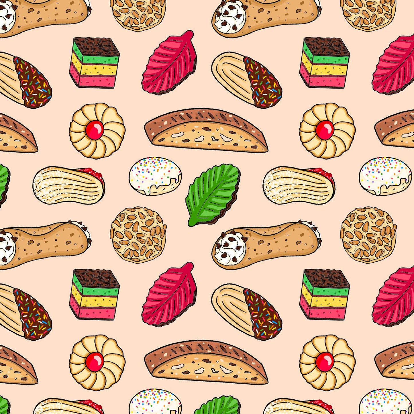 Italian Cookies & Desserts Christmas Wrapping Paper