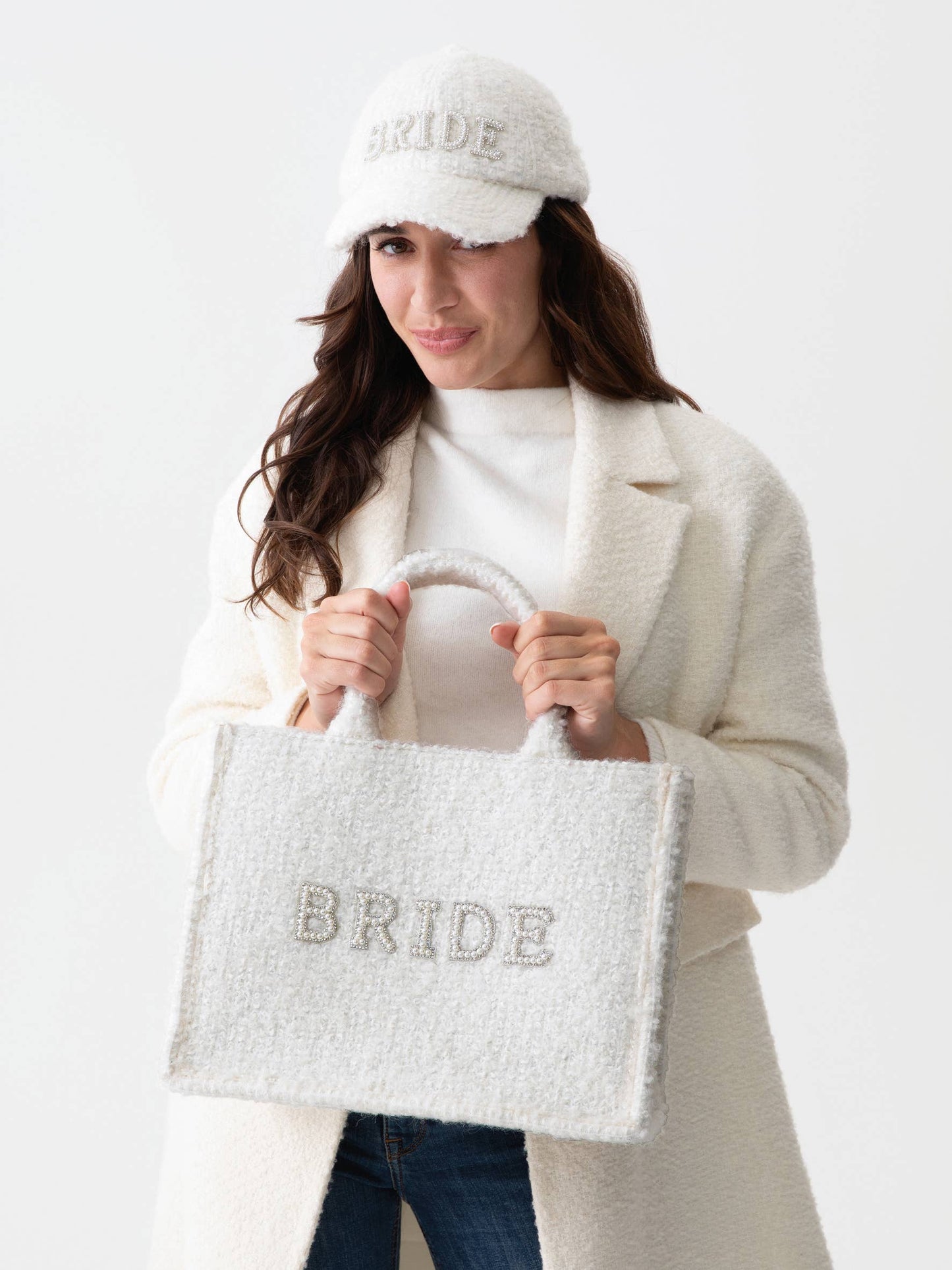 Shiraleah - "BRIDE" Boucle Tote