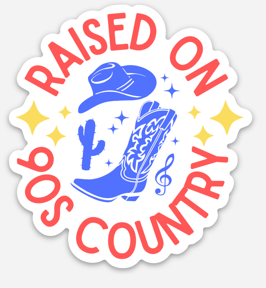 inviting affairs paperie - Raised on 90s Country Sticker
