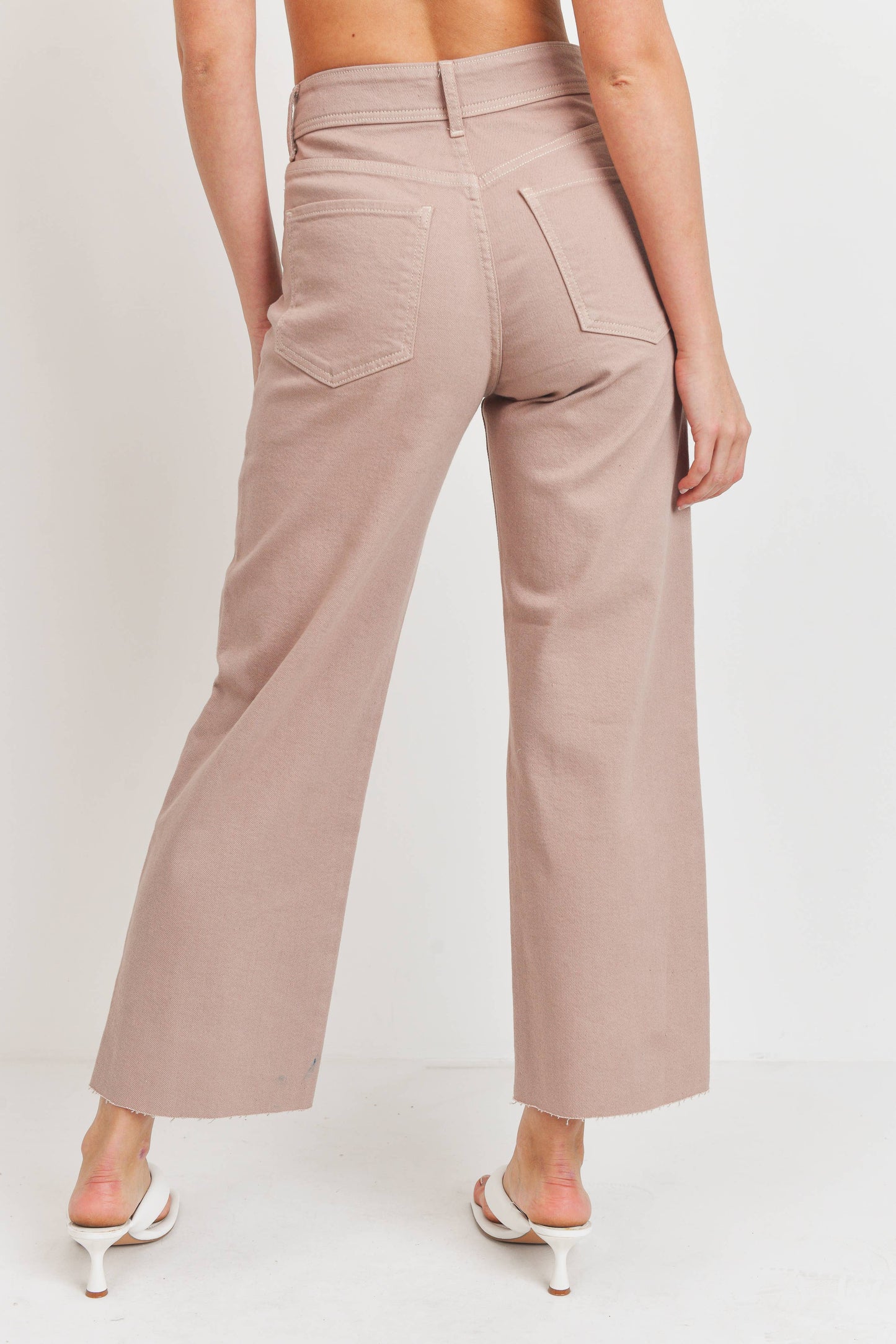 Just Black Denim - High Rise Utility Wide Leg - Clay