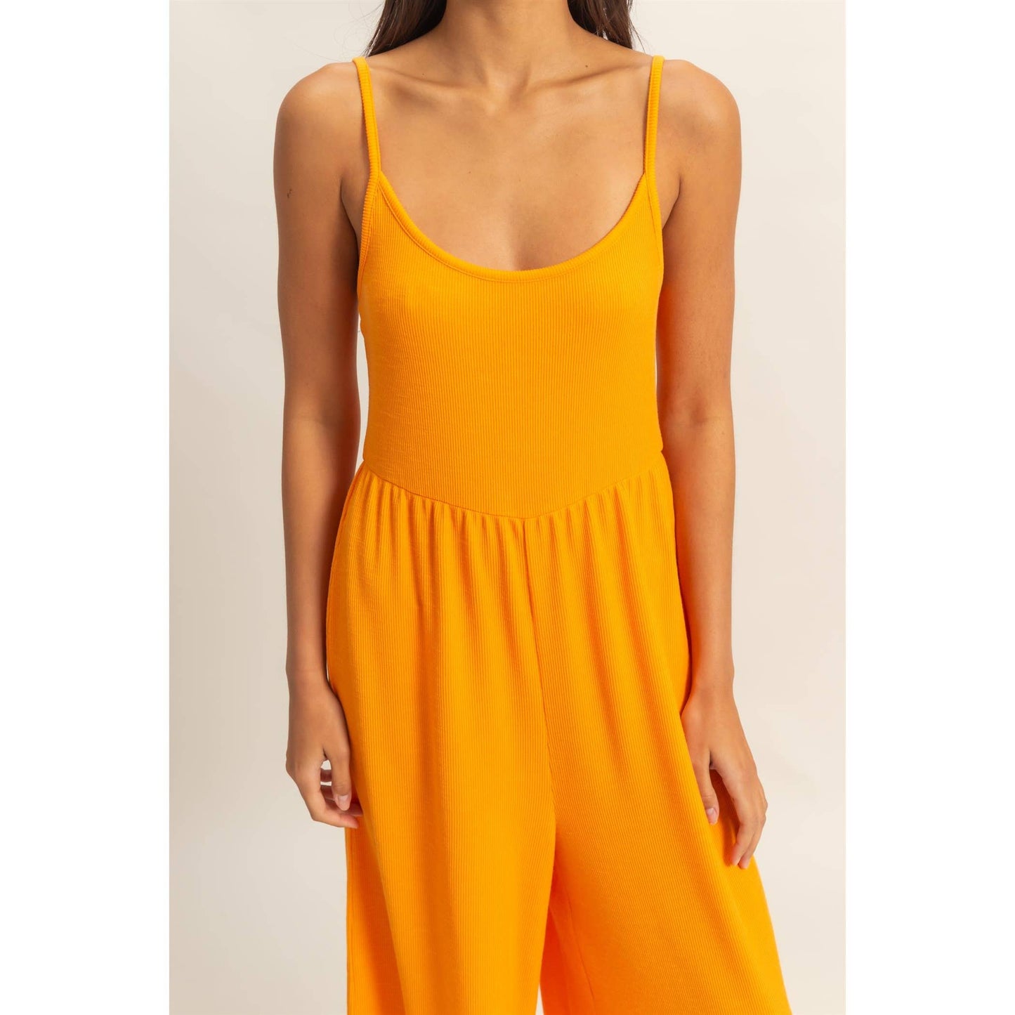 HYFVE - DZ25A984-Scoop Neck Sleeveless Wide Leg Jumpsuit