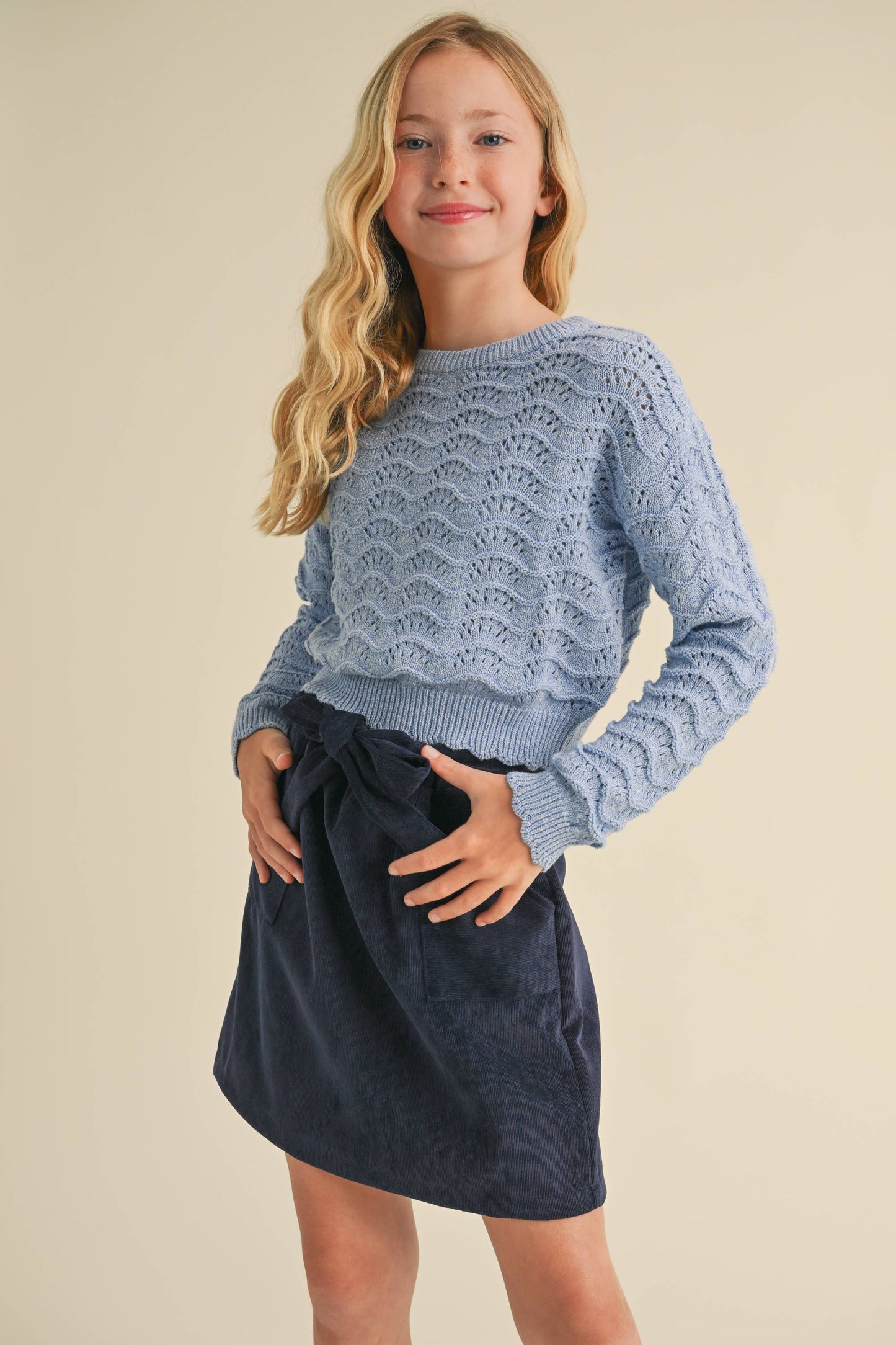 Heart and Arrow - Tween Girls Wavy Sweater