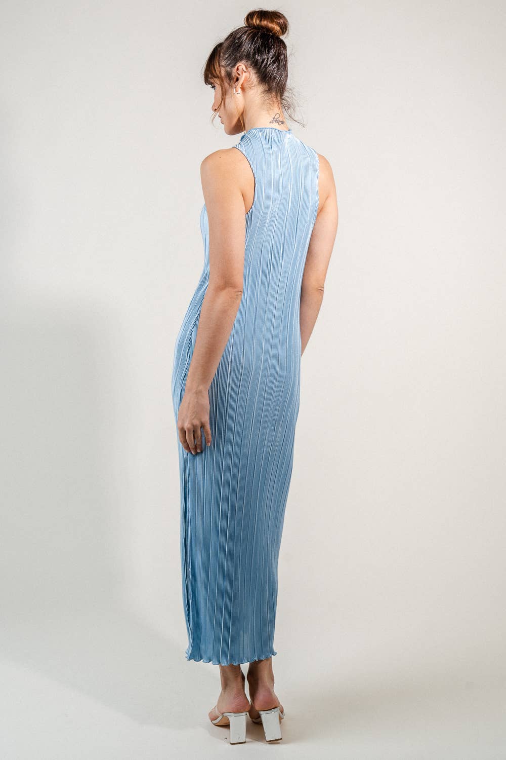 Fore Collection - Crinkle Plisse Front Twist Maxi Dress