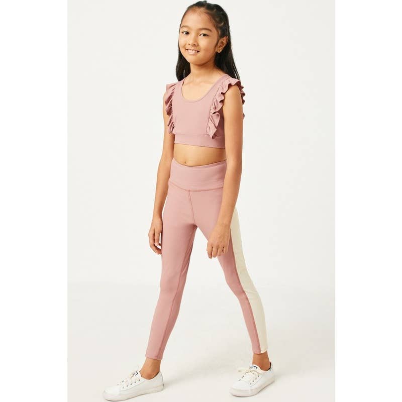 Paperdoll - Girls Side Paneled Ribbed Active Leggings