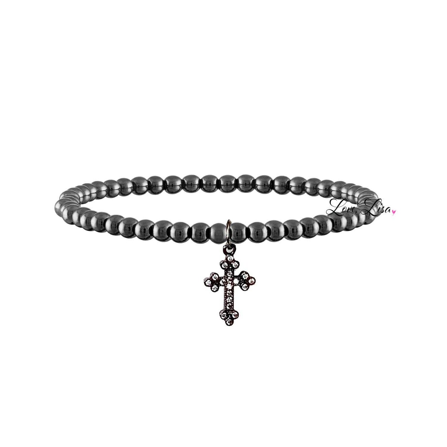 Love, Lisa - Mary's Diamond Cross Bracelet