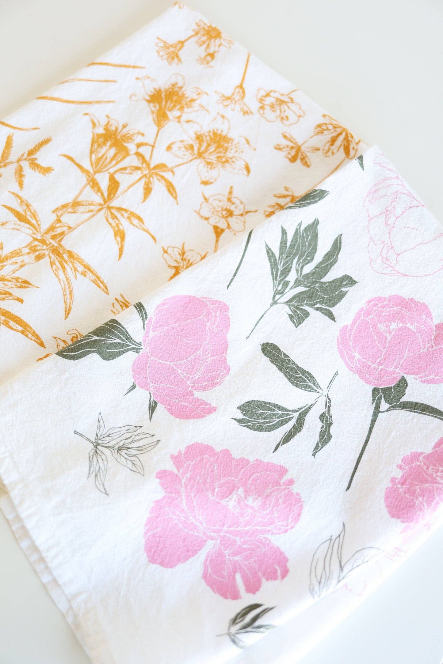 Highland Ridge | Handmade Home Decor - Peony Tea Towel