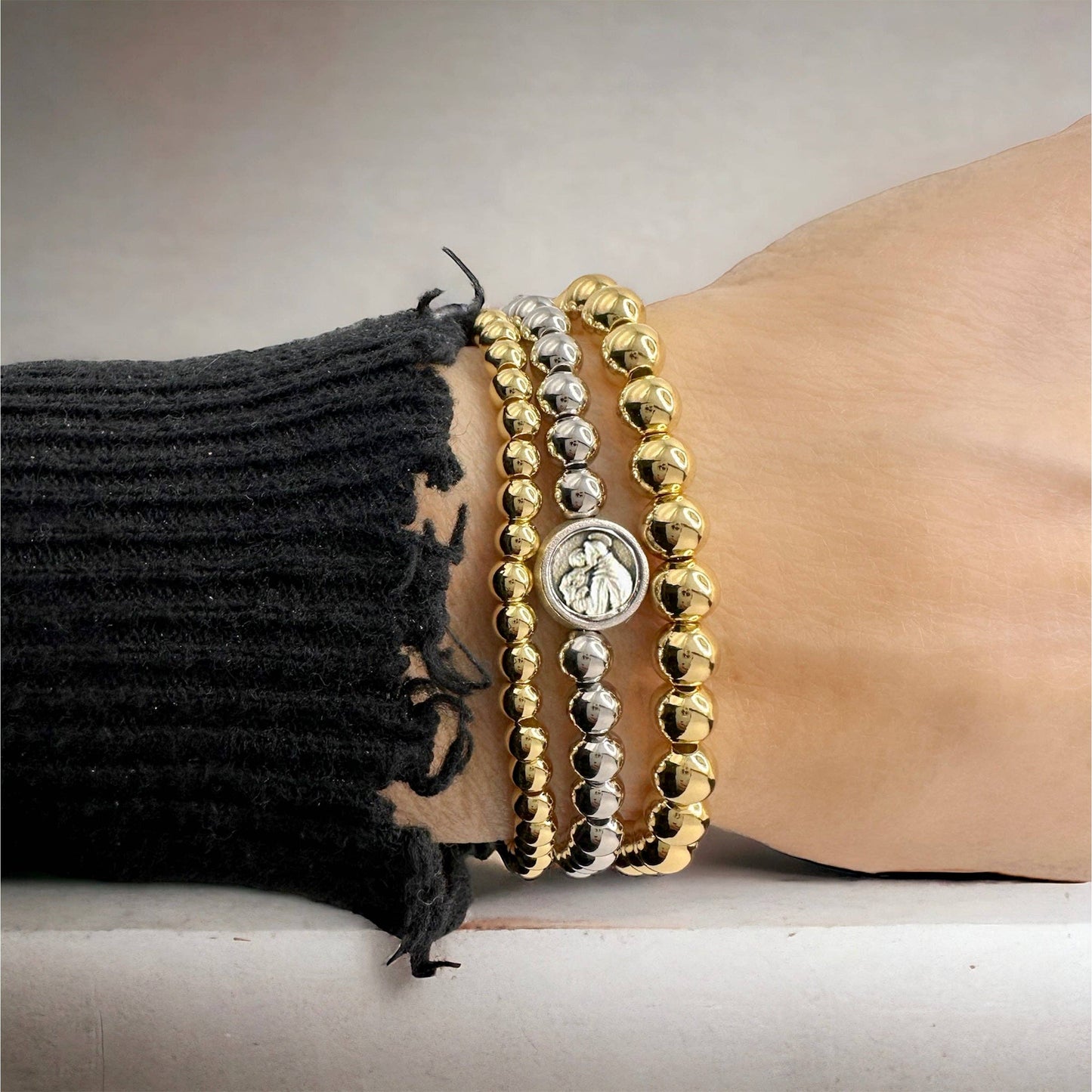 Love, Lisa - Subliminal St. Anthony Beaded Stretch Prayer Bracelet