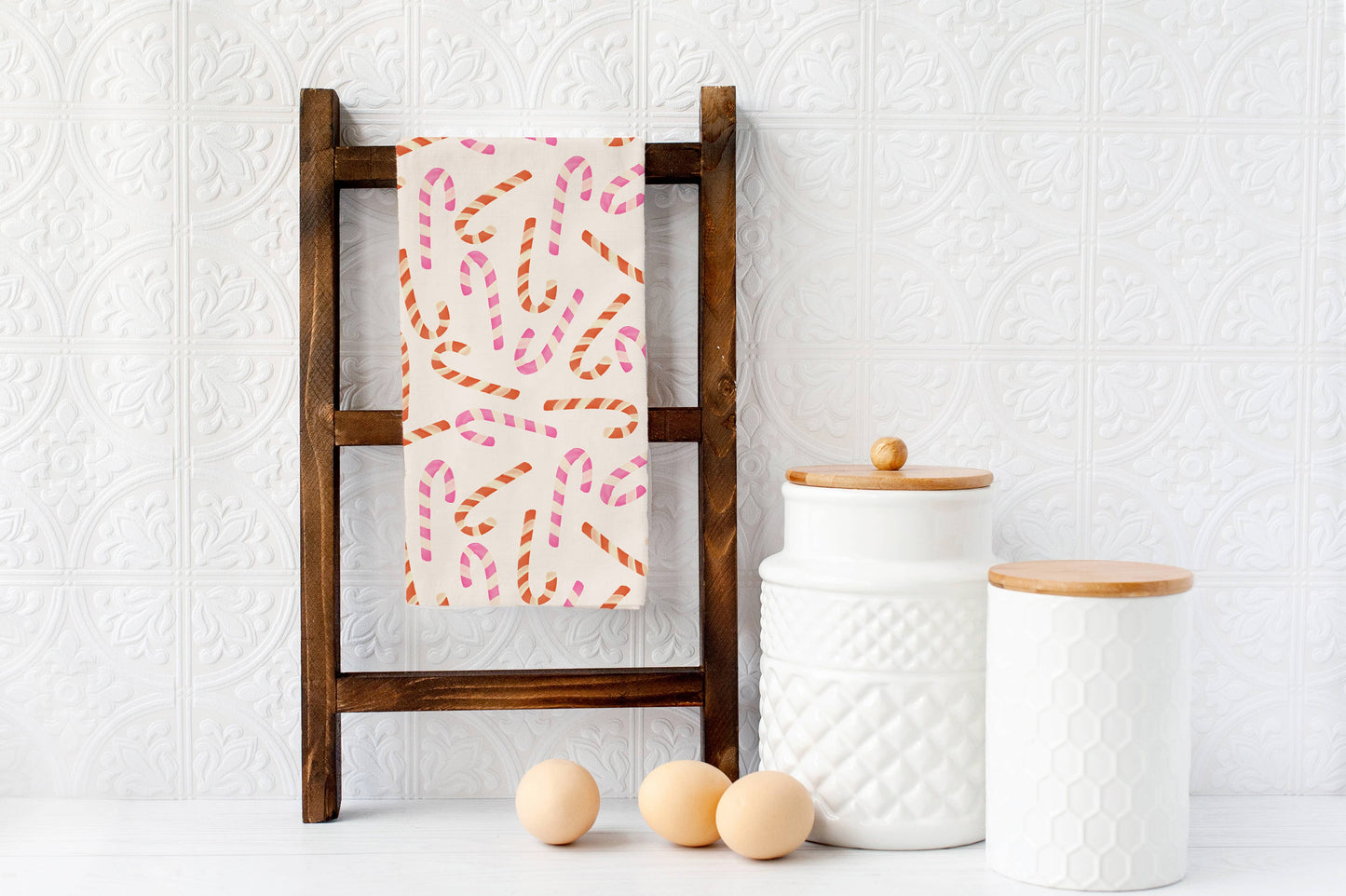 KelseyMDesigns - Christmas Candy Canes Tea Towel
