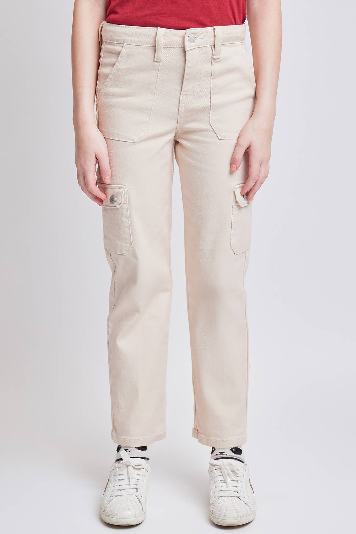 YMI - Girls Selena High Rise Cargo Pocket Straight Leg