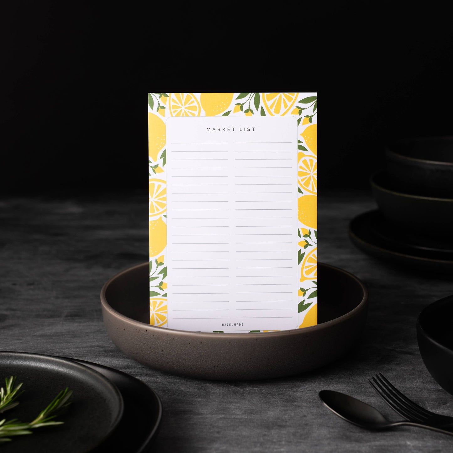 HAZELMADE - Lemons Market List Notepad